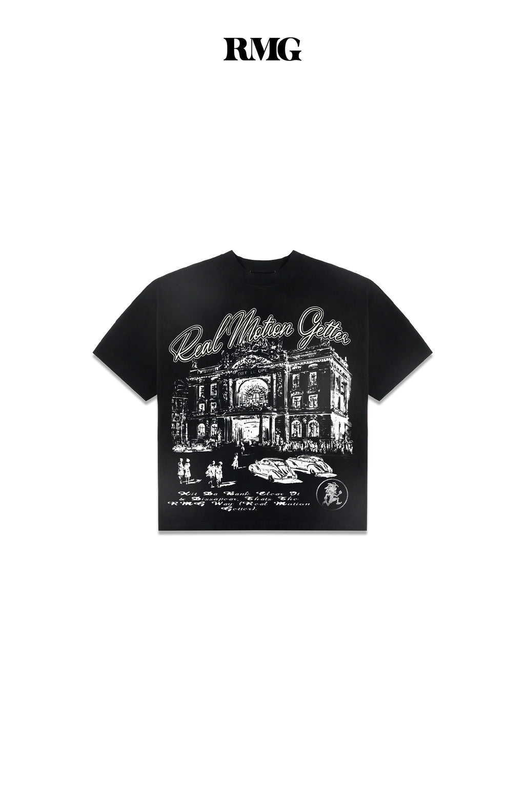 GRAND ENTRANCE BLACK ACID WASH TEE