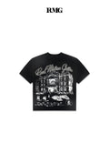 GRAND ENTRANCE BLACK ACID WASH TEE
